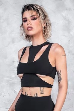 Badinka Back To Black Leveled Crop Top