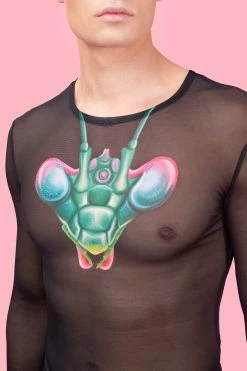 Badinka Inornata Mesh Top Male