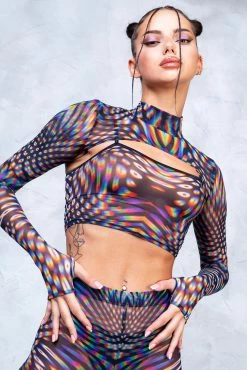 Badinka Pulsar Mesh 2 Piece Shrug Top