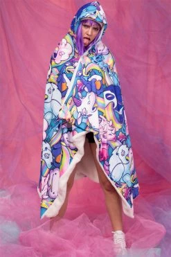 Badinka Sick Of You Hooded Blanket (Blue)