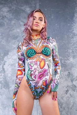 Badinka Bedouin White Mesh Bodysuit