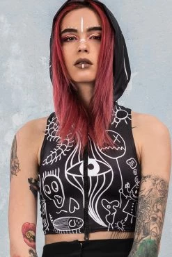 Badinka Ugley Dark Hooded Zippy Top