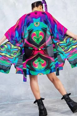 Badinka Fluorescent Marble Rave Robe