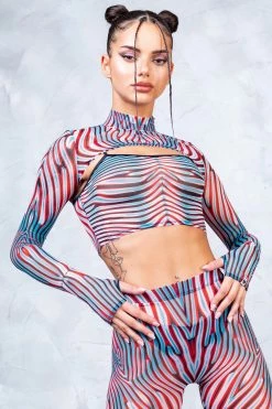 Badinka Iris Mesh 2 Piece Shrug Top