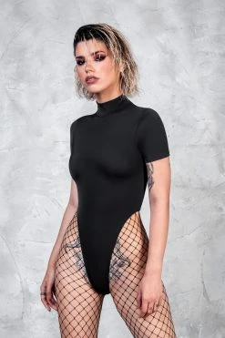 Badinka Back To Black Cutout Back Bodysuit