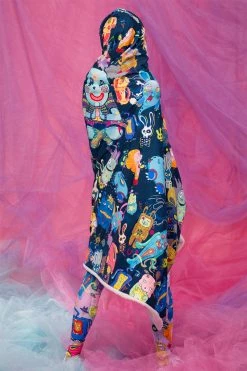 Badinka Rabbidelic Hoodie Blanket (Blue)