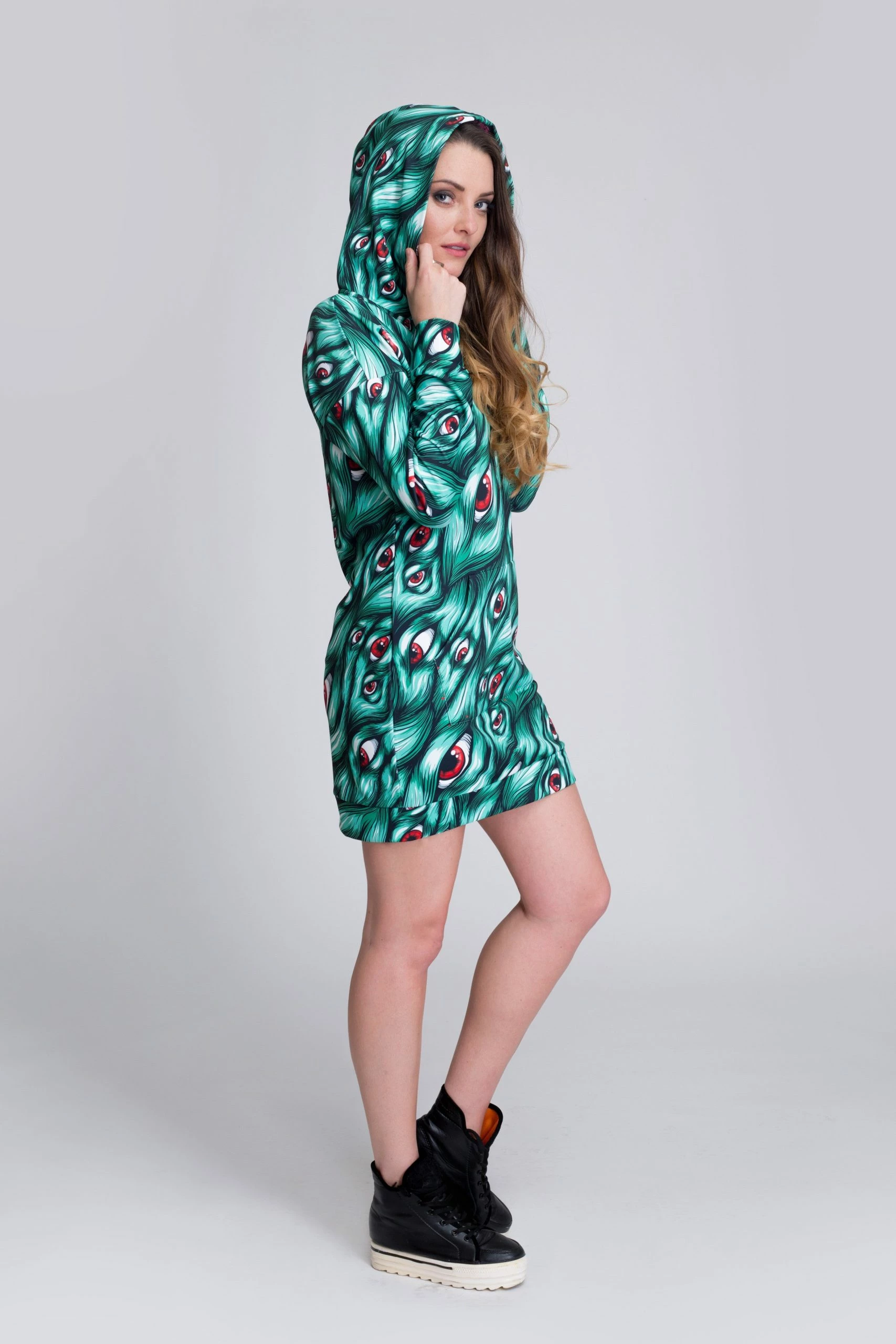 Badinka I See You Hoodie Green - Image 2