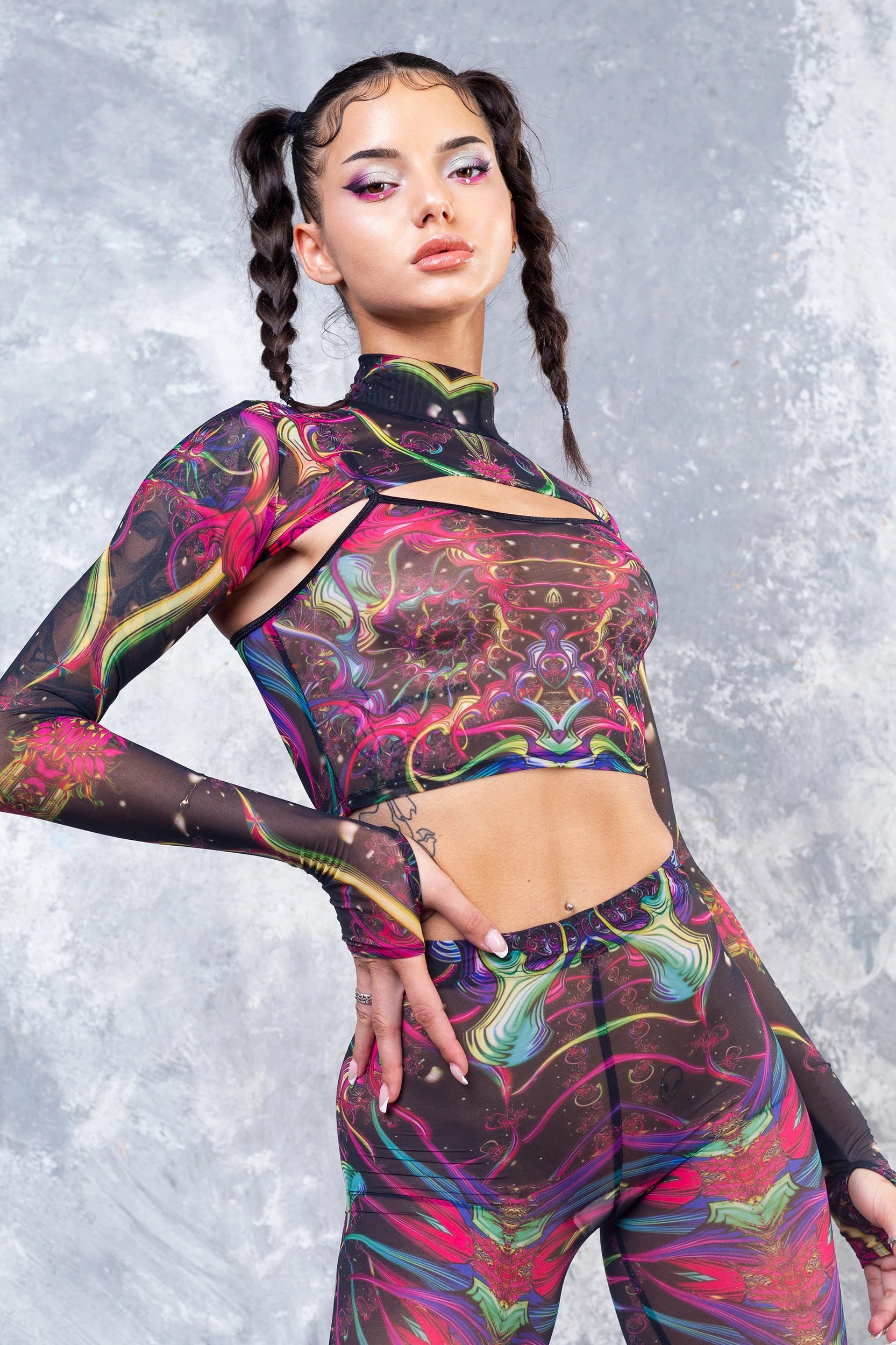 Badinka Synergy Mesh 2 Piece Shrug Set - Image 2