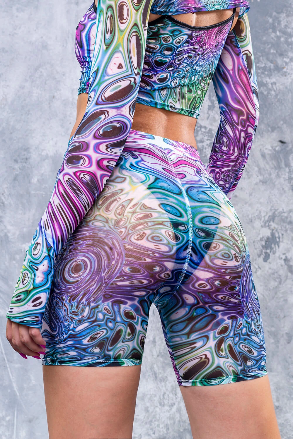 Badinka Liquid Insect Biker Shorts Set