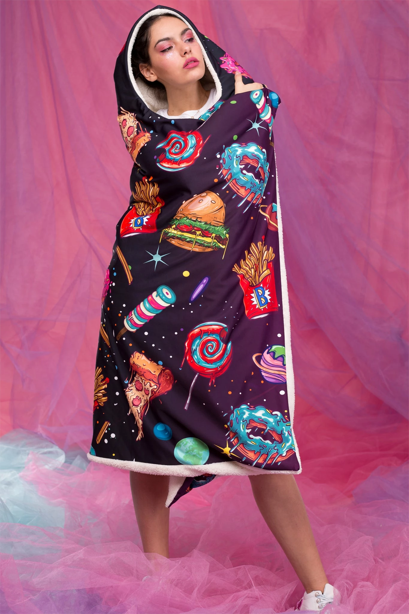 Badinka Space Munchiez Hoodie Blanket - Image 2