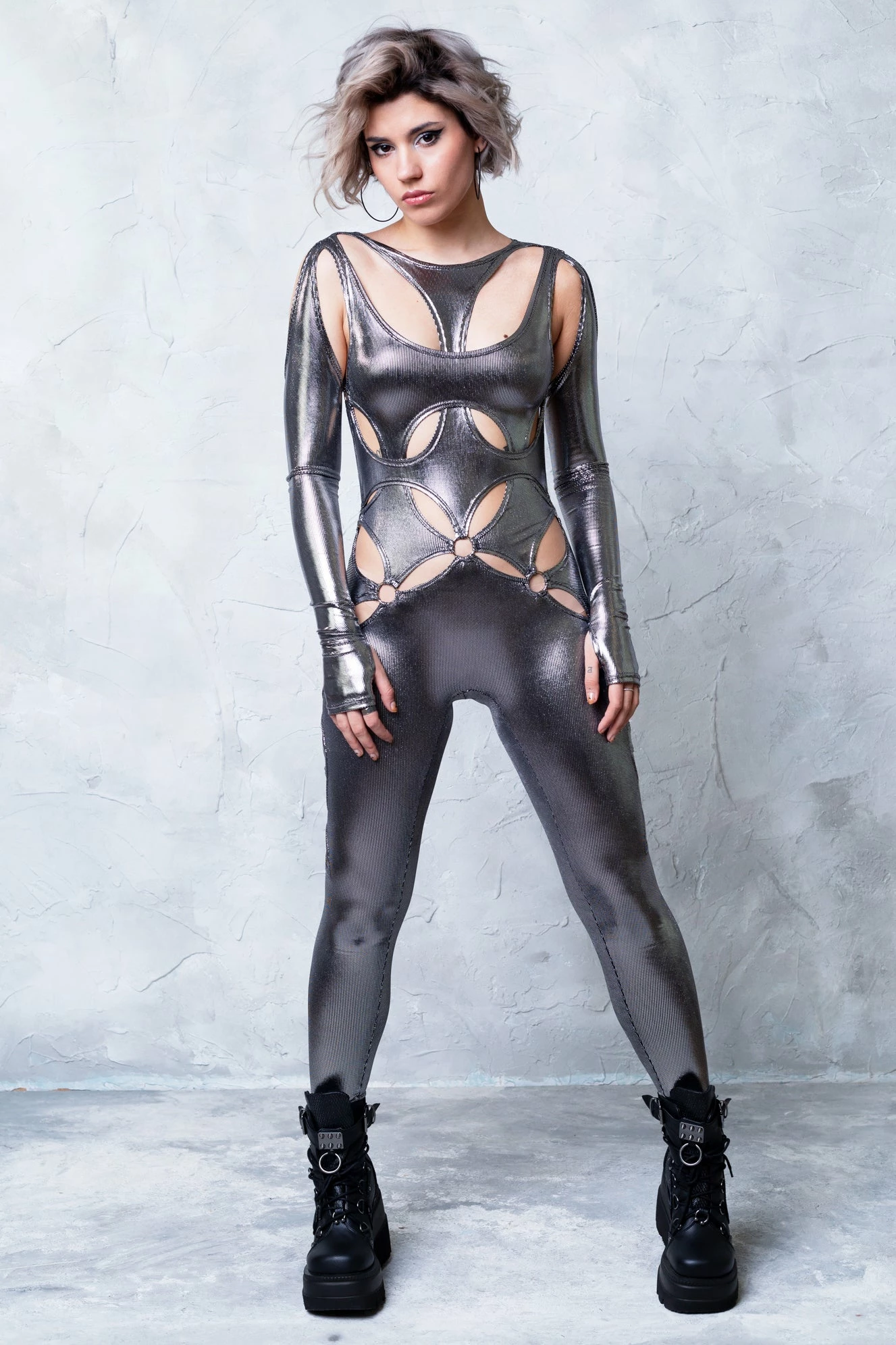 Badinka Monochrome Chaos Full Bodysuit - Image 3
