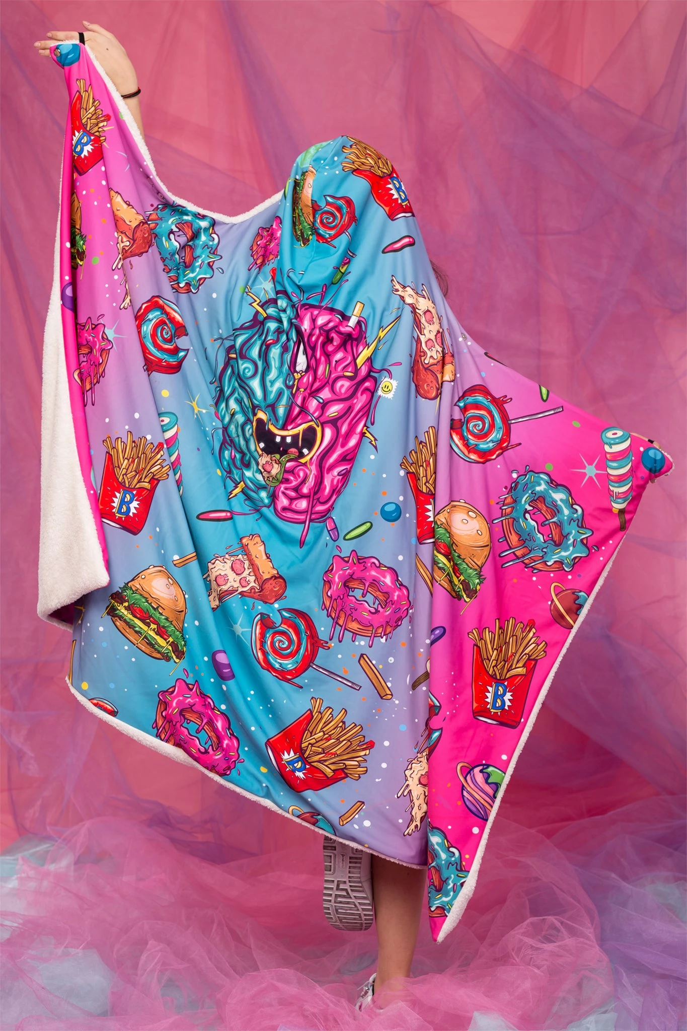 Badinka Cosmic Munchiez Hoodie Blanket - Image 2