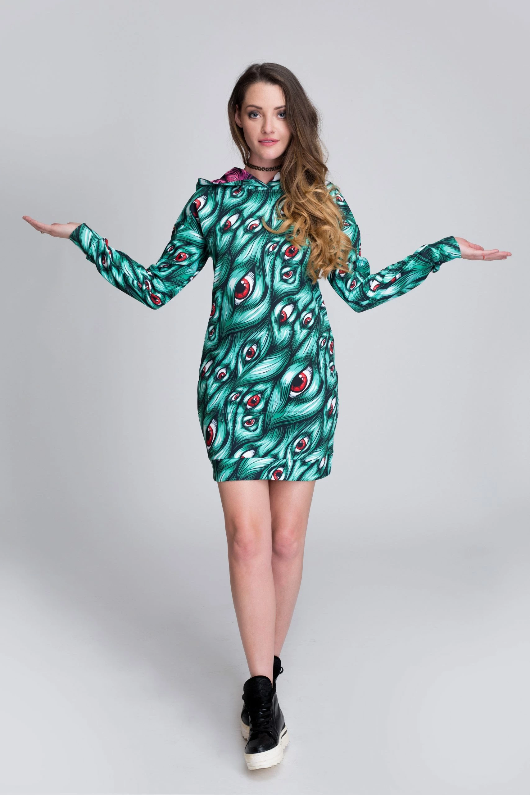 Badinka I See You Hoodie Green - Image 3