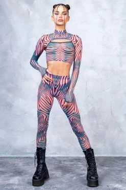 Badinka Iris Mesh 2 Piece Shrug Set