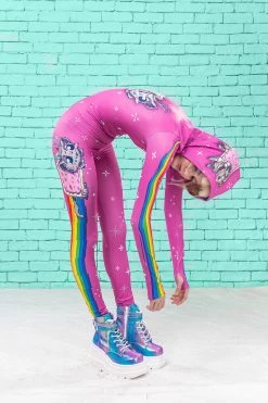 Badinka Schizo Cat Fit Onesie (Pink)