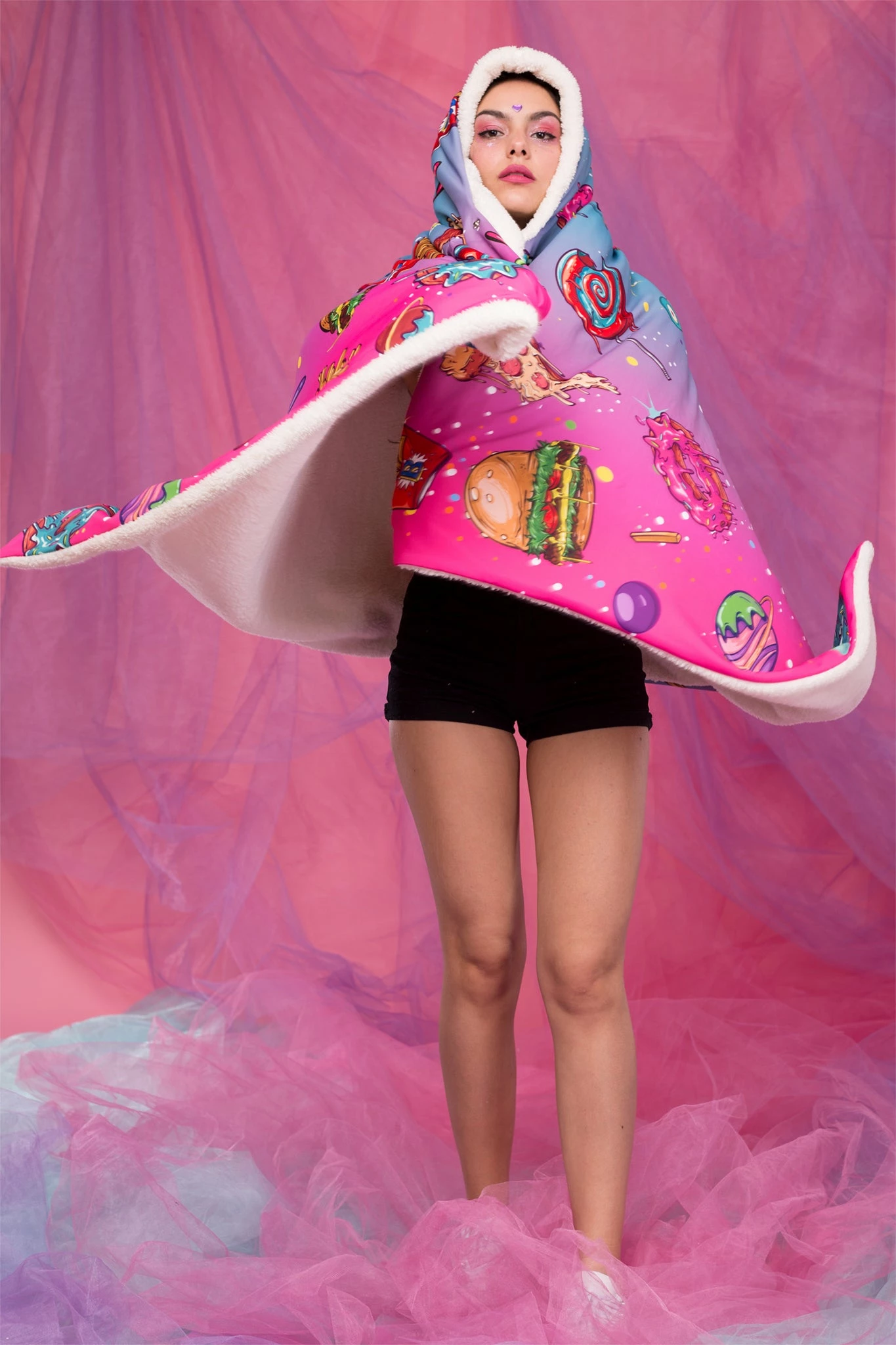 Badinka Cosmic Munchiez Hoodie Blanket - Image 5