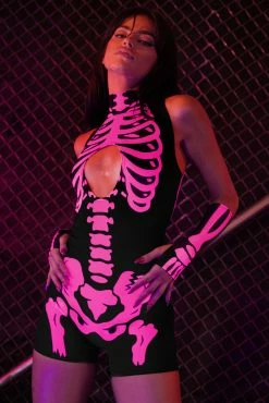 Badinka Raspberry Neon Keyhole Romper