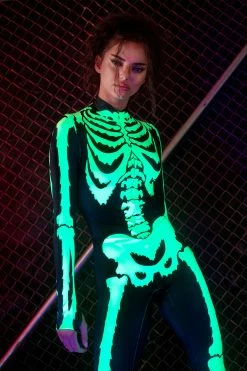 Badinka Acid Neon Skeleton Costume