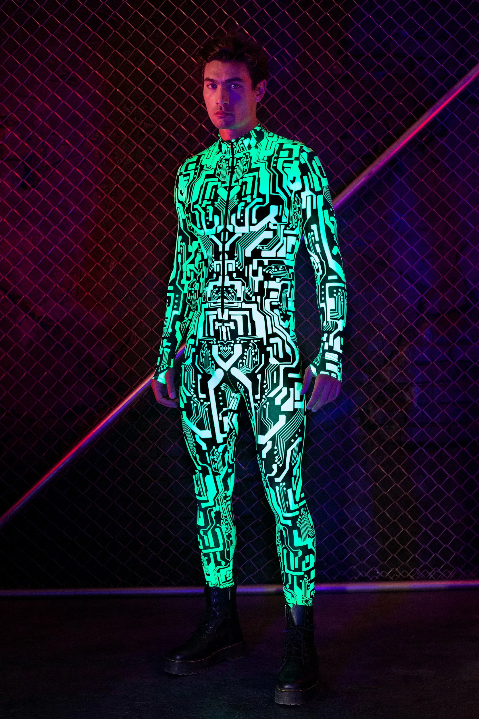 Badinka Circuit Flow Green Male Costume