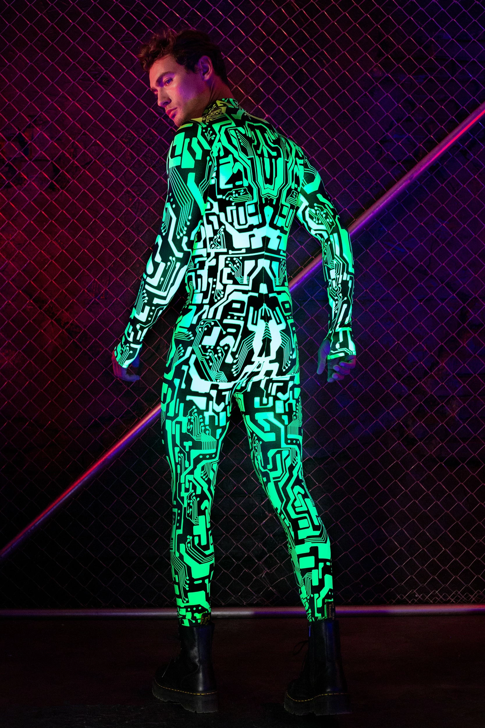 Badinka Circuit Flow Green Male Costume - Image 2