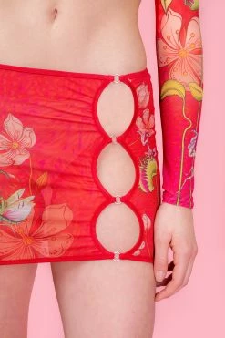 Badinka Predatora Mesh Cutout Skirt