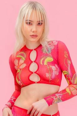 Badinka Predatora Mesh Cutout Top