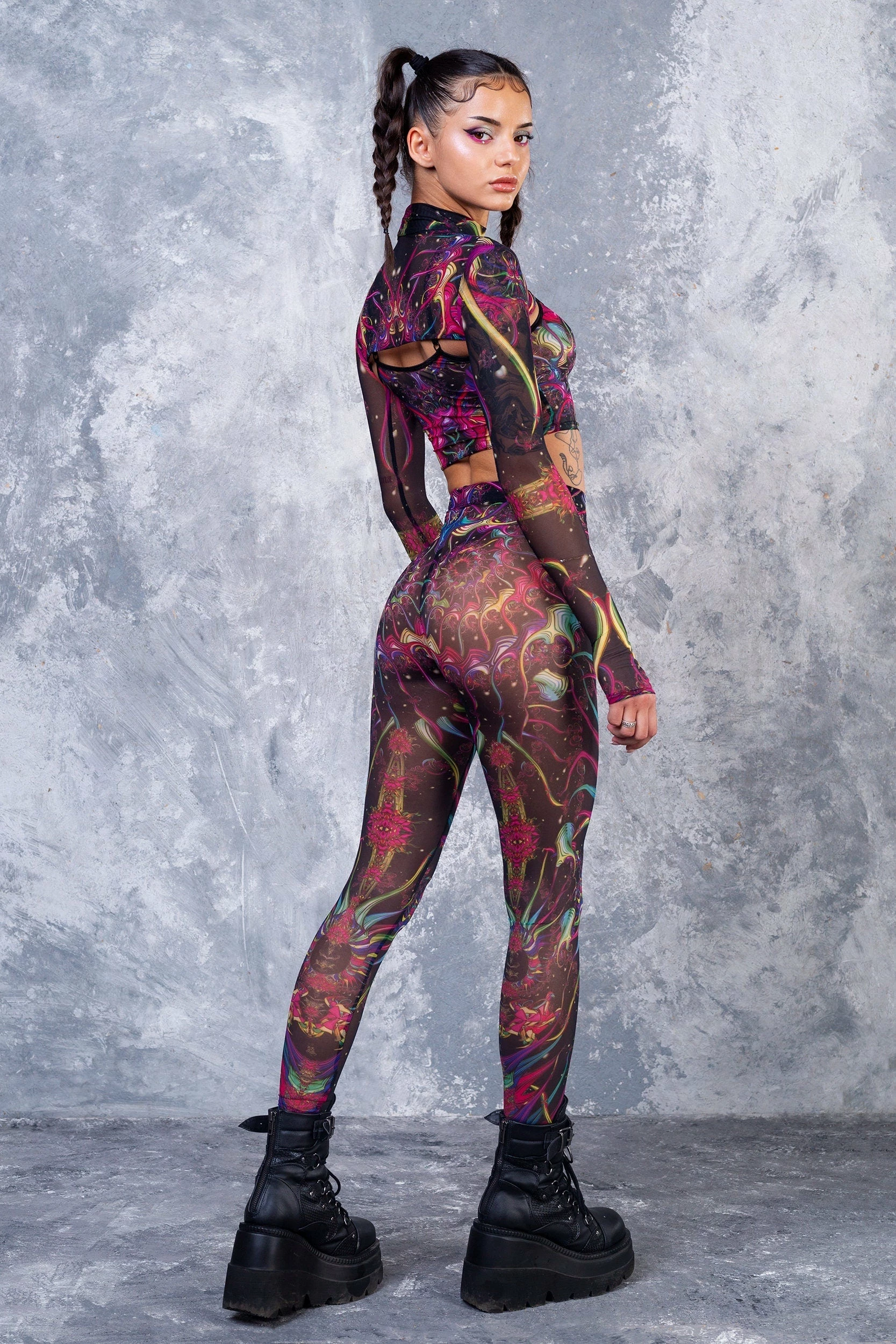 Badinka Synergy Mesh 2 Piece Shrug Set - Image 4