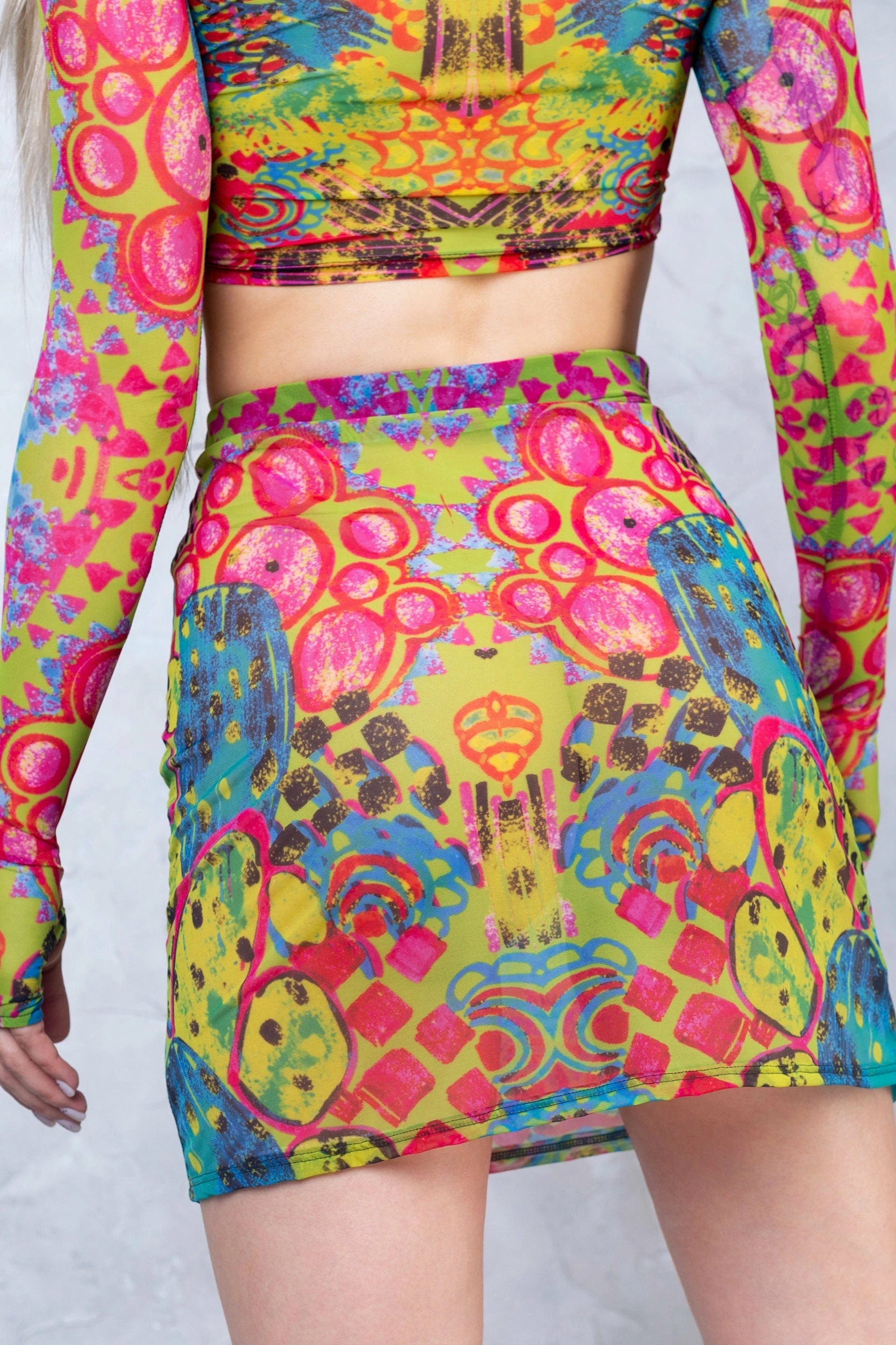 Badinka Oasis Mesh Rave Skirt Set - Image 5