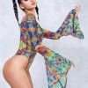 Badinka Dye-Hard Sleeve Mesh Bodysuit