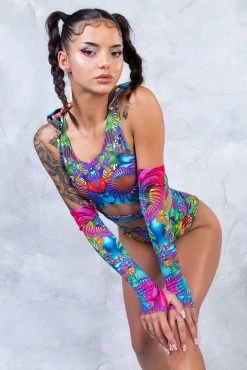 Badinka Kaleidoscopic Bloom Long Belt Hooded Set