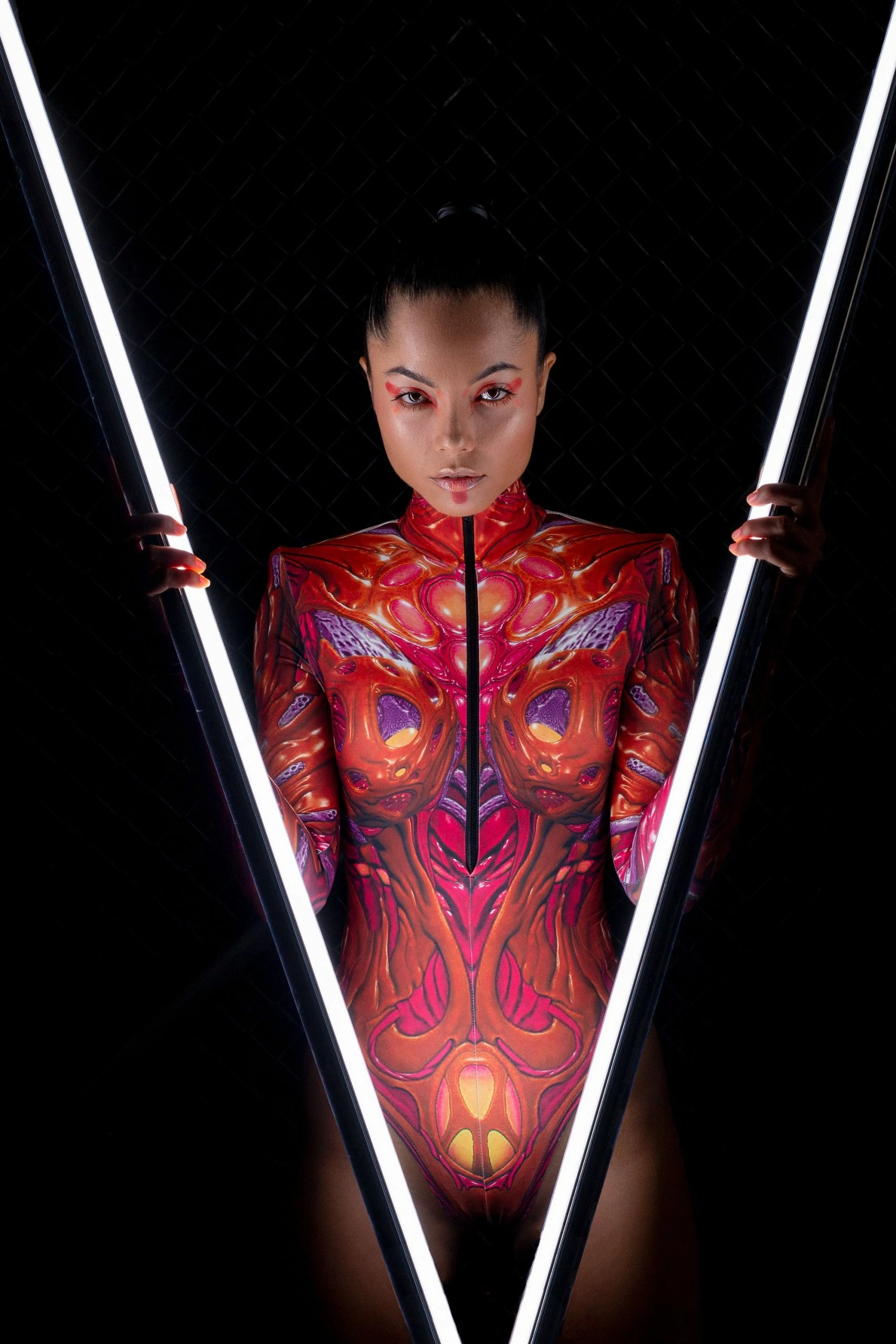 Badinka Axion Red Serious Bodysuit - Image 2